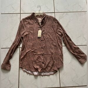 Leopard Print Button-Up Shirt